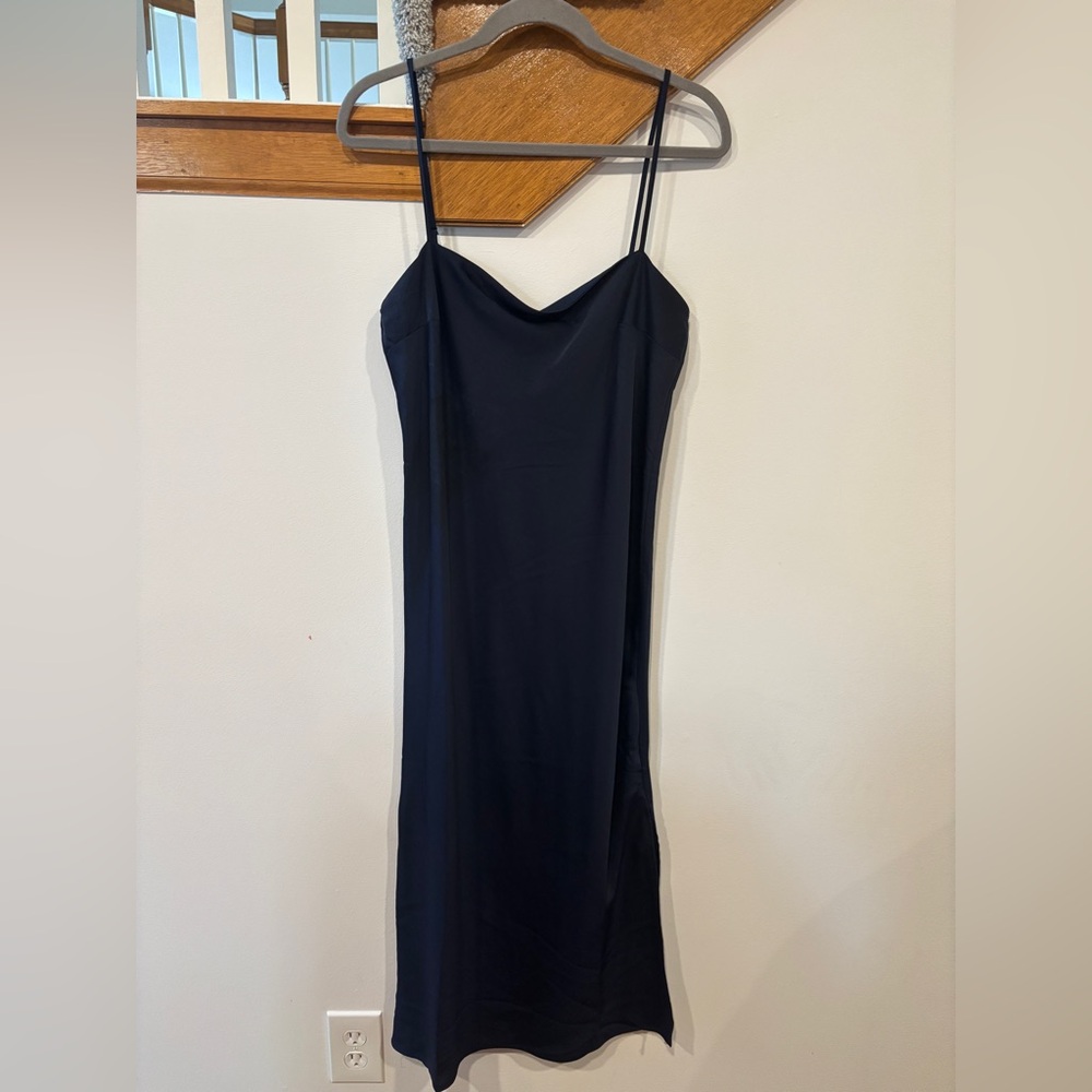 Target Midi Navy Slip Dress